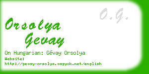 orsolya gevay business card